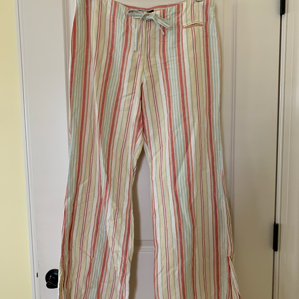 Striped flare pants
